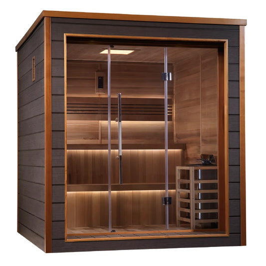 Golden Designs "Bergen" 6 Person Outdoor-Indoor Traditional Sauna (GDI-8206-01)