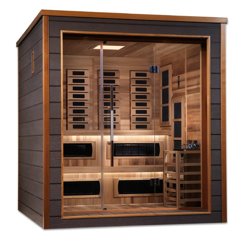 Golden Designs "Karlstad" 6 Person Outdoor-Indoor PureTech™ Hybrid Full Spectrum Sauna (GDI-8226-01)