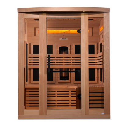Golden Designs "Reserve Edition" 3 Person Near Zero EMF Full Spectrum with Himalayan Salt Bar (GDI-8230-01)
