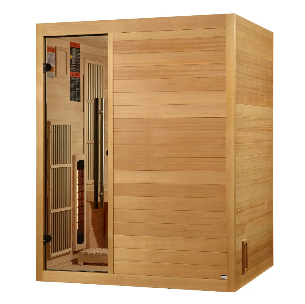 2026 Golden Designs "Soria" 3 Person Hybrid Sauna (Indoor) Full Spectrum and Harvia Traditional Stove (GDI-8330-01)