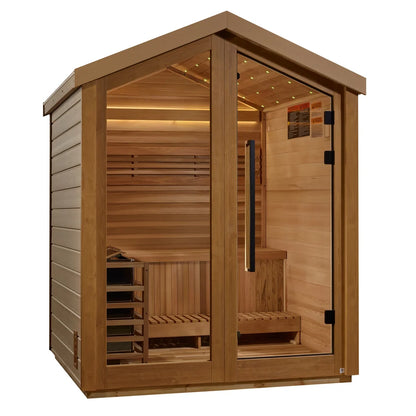 Golden Designs "Savonlinna" 3 Person Barn Outdoor Traditional Sauna (GDI-8503-01)