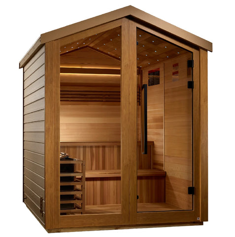 Golden Designs "Kaarina" 6 Person Barn Outdoor Traditional Sauna (GDI-8506-01)