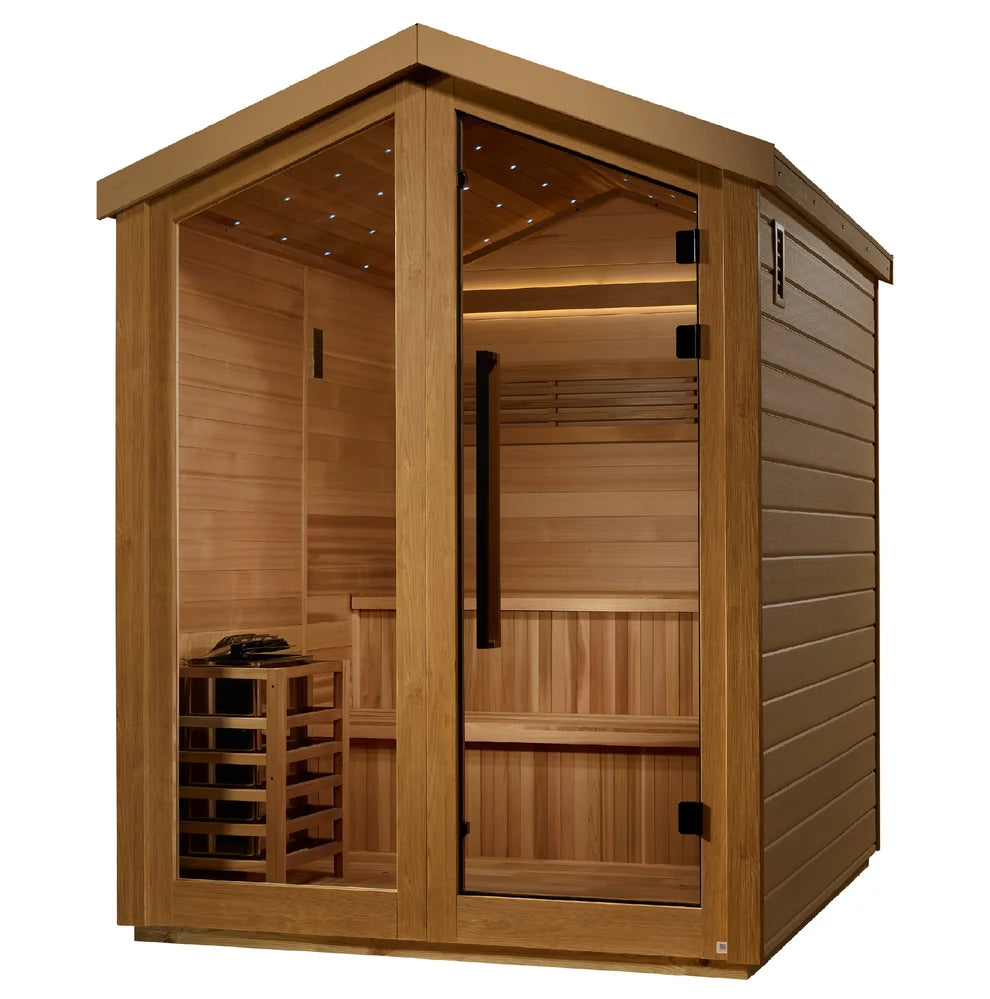 Golden Designs "Kaarina" 6 Person Barn Outdoor Traditional Sauna (GDI-8506-01)