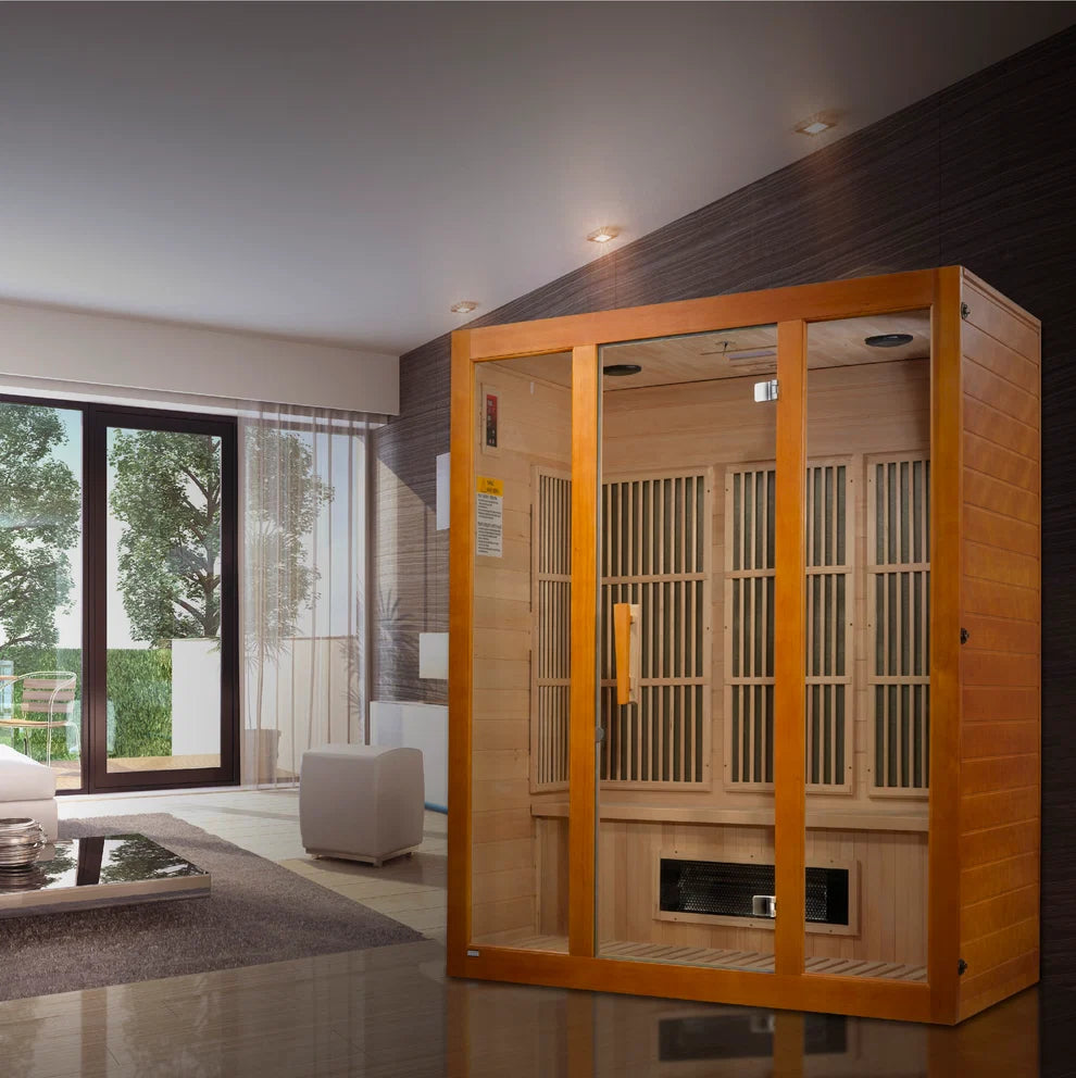 Maxxus "Alpine" Dual Tech 3 person Low EMF FAR IR Sauna (MX-J306-02S)