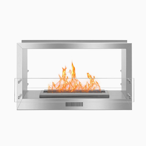 Bioflame 38" Firebox – Single-sided Flush Mount with 24" Burner – Stainless Steel