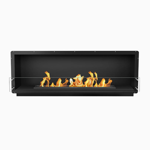 BIoflame 72" Firebox – Single-sided Flush Mount with 60" Burner – Black