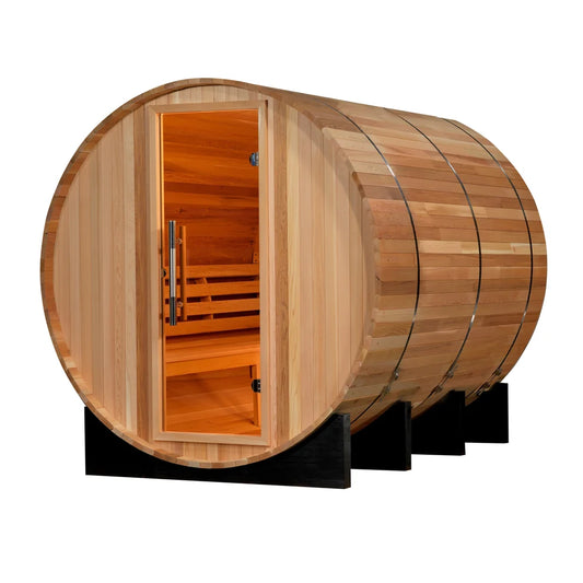 Retired in 2025*** 2022 Golden Designs "Marstrand" 6 Person Barrel Traditional Steam Sauna (GDI-SJ-2006-CED)