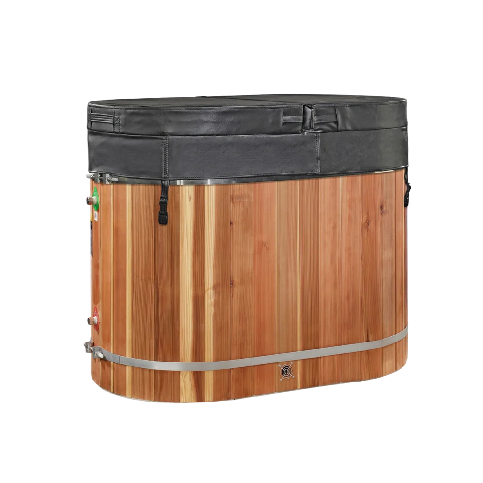 DCT Oval Barrel Tub Cold Plunge (50-P) Pacific Cedar - 3/4 IN-OUT without Motor